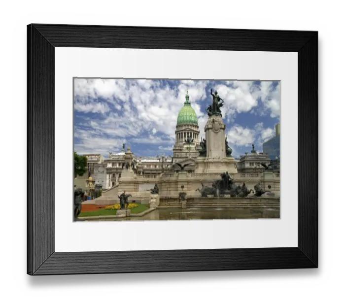 Framed Print : Monument to the Two Congresses in front of the Argentine National Congress building in Buenos Aires Framed Print : Monument to the Two Congresses in front of the Argentine National Congress building in Buenos Aires