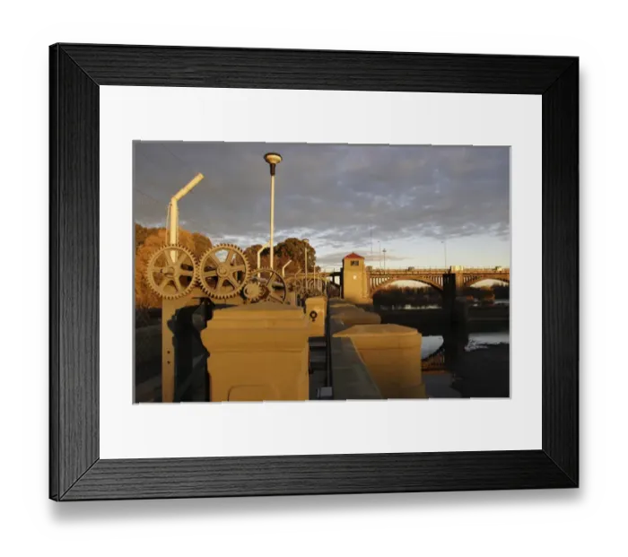 Framed Print : Ingeniero Ballester Dam, at sunset, on the Neuquen river, in the Argentine Patagonia Framed Print : Ingeniero Ballester Dam, at sunset, on the Neuquen river, in the Argentine Patagonia