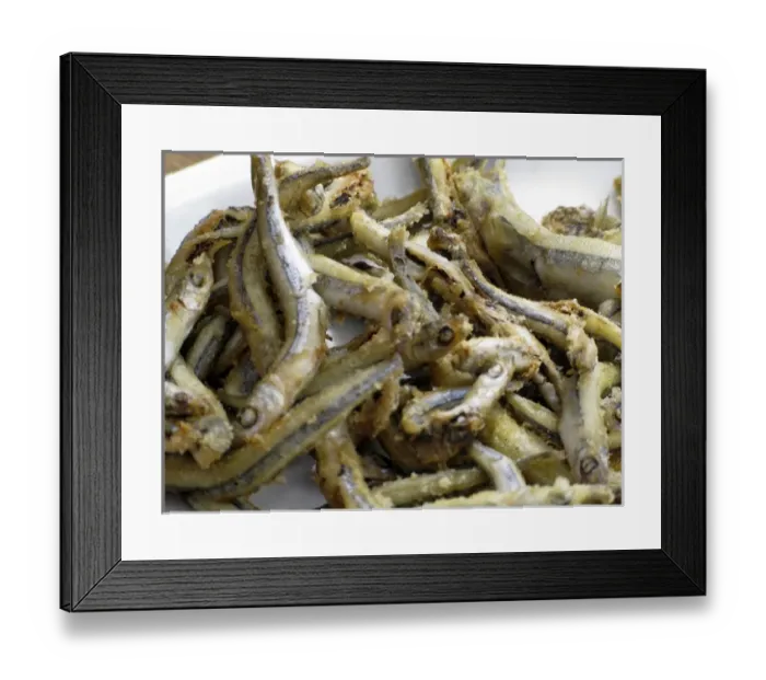 Framed Print : fried fish