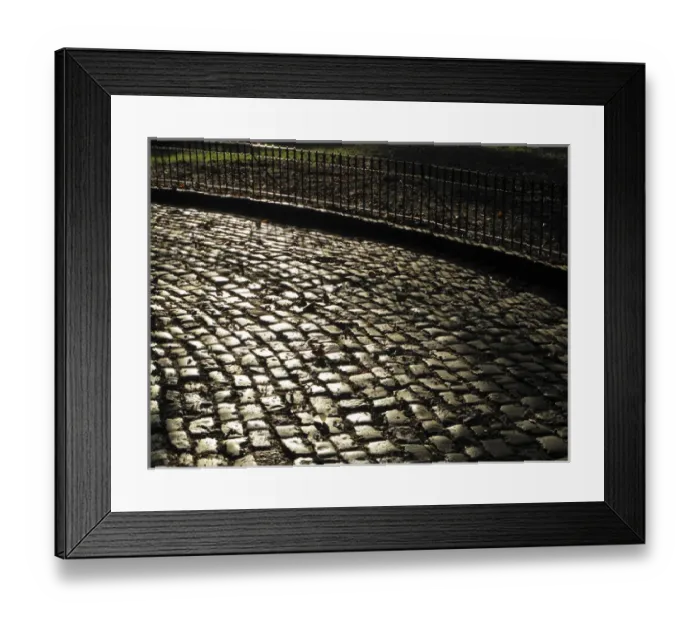Framed Print : cobble pavement in the Recoleta district Framed Print : cobble pavement in the Recoleta district