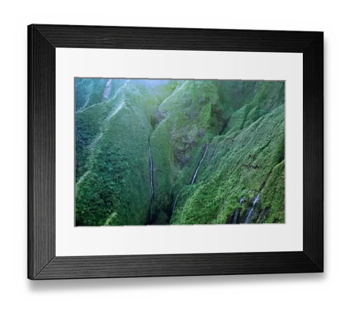 Framed Print : North America, USA, Hawaii, Kauai. Waterfalls on the slopes of Mt. Wai ale ale Framed Print : North America, USA, Hawaii, Kauai. Waterfalls on the slopes of Mt. Wai ale ale