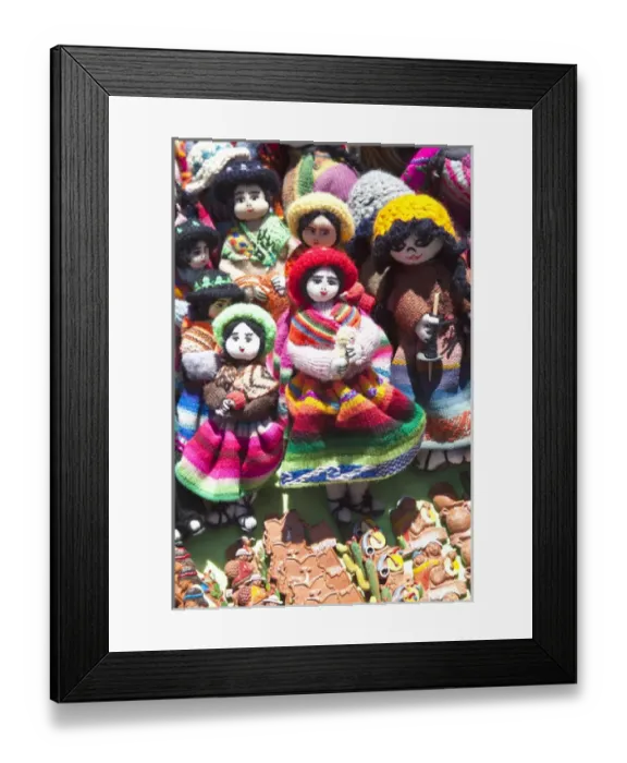Framed Print : ARGENTINA, Jujuy Province, Purmamarca. Tulmas (native dolls) Framed Print : ARGENTINA, Jujuy Province, Purmamarca. Tulmas (native dolls)