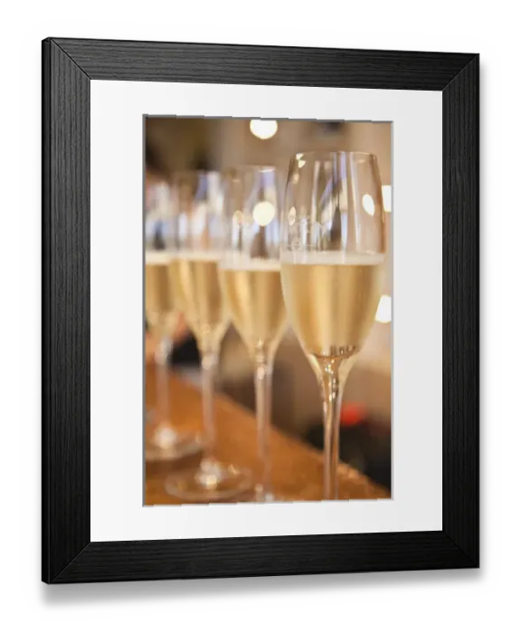 Framed Print : ARGENTINA, Mendoza Province, Lujan de Cuyo. Champagne flutes, Bodega Norton winery Framed Print : ARGENTINA, Mendoza Province, Lujan de Cuyo. Champagne flutes, Bodega Norton winery