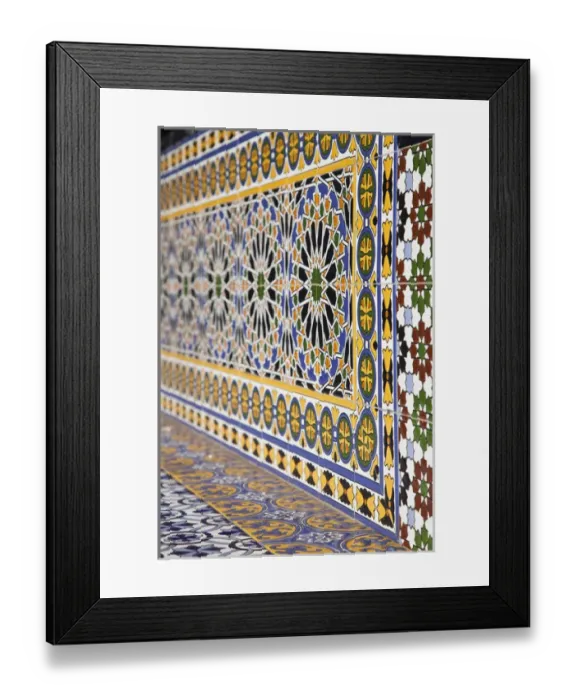 Framed Print : ARGENTINA, Mendoza Province, Mendoza. Tilework detail, Plaza Espana Framed Print : ARGENTINA, Mendoza Province, Mendoza. Tilework detail, Plaza Espana