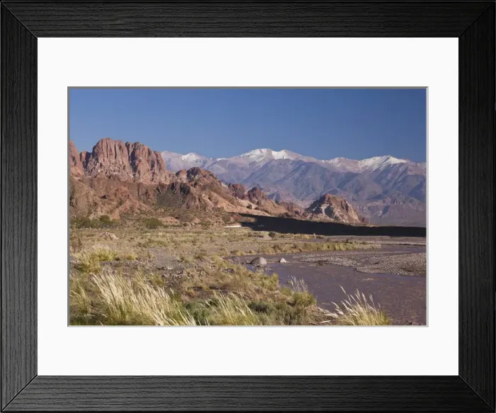 Framed Print : ARGENTINA, Mendoza Province, Polvaredas. Landscape off of RN 7