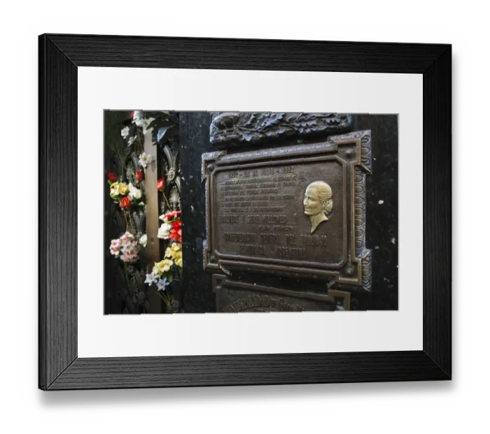 Framed Print : ARGENTINA, Buenos Aires. Recoleta Cemetery, tomb of Eva Duarte Peron (Evita), former Framed Print : ARGENTINA, Buenos Aires. Recoleta Cemetery, tomb of Eva Duarte Peron (Evita), former