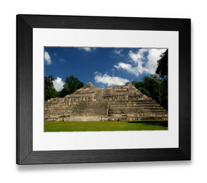 Framed Print : Central America, Belize, Chiquibul Forest Reserve, Caracol. Caracol, Spanish for snail