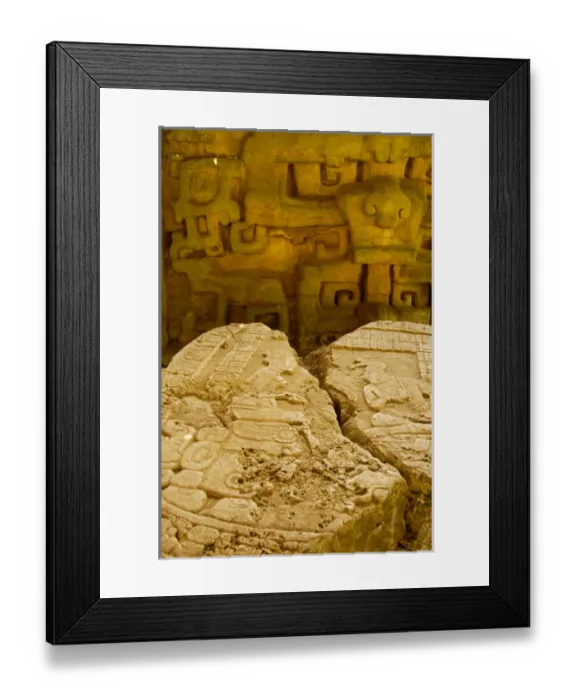 Framed Print : Central America, Belize, Chiquibul Forest Reserve, Caracol. Stone carvings of Altar 12 Framed Print : Central America, Belize, Chiquibul Forest Reserve, Caracol. Stone carvings of Altar 12