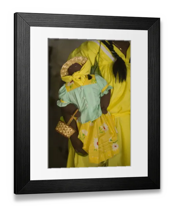 Framed Print : Traditional doll, Garifuna Settlement Day, annual festival held in late November Framed Print : Traditional doll, Garifuna Settlement Day, annual festival held in late November