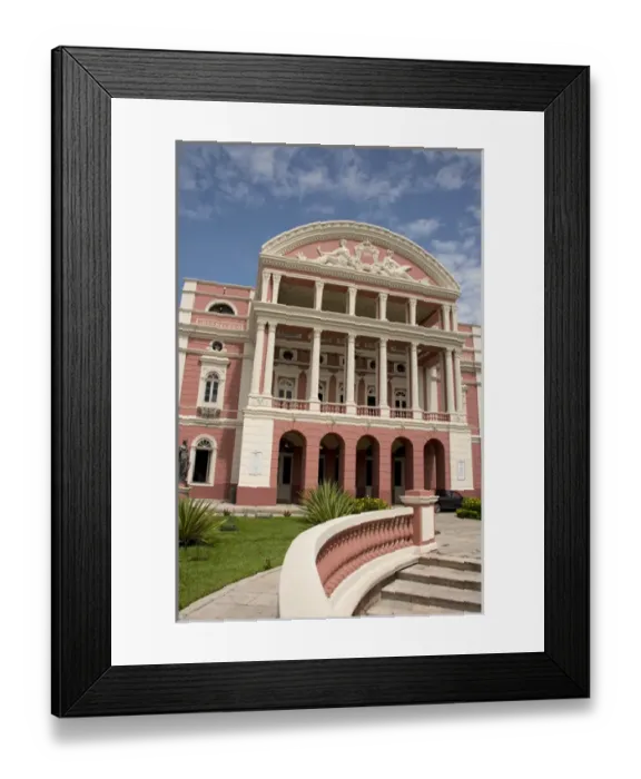 Framed Print : Brazil, Amazon, Manaus. Historic Manaus Opera House (aka Teatro Amazonas), circa 1882
