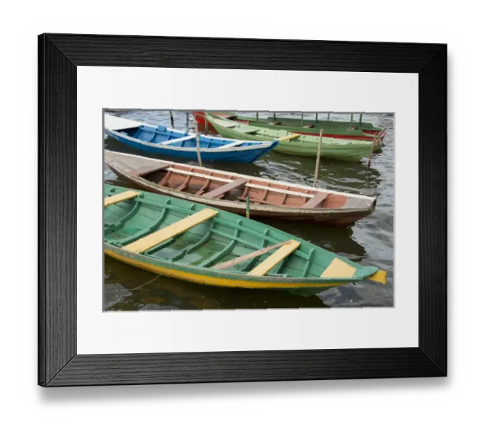Framed Print : Brazil, Amazon, Alter Do Chao. Colorful local wooden fishing boats Framed Print : Brazil, Amazon, Alter Do Chao. Colorful local wooden fishing boats