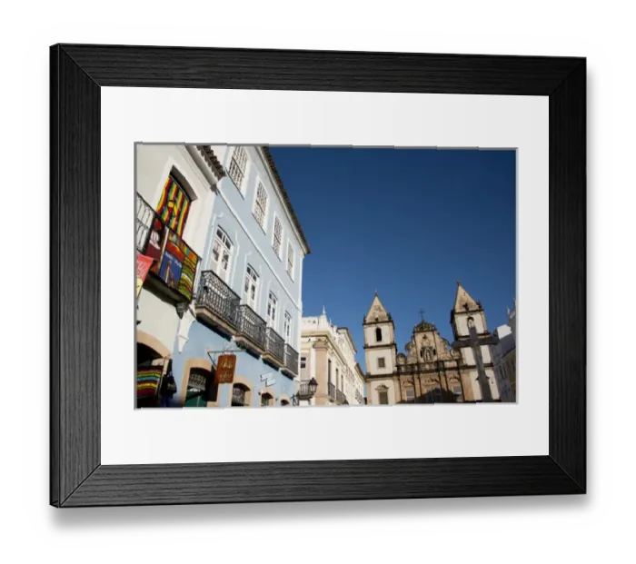 Framed Print : Brazil, state of Bahia, Salvador. Pelourinho (Old City) UNESCO. Historic town square, church of St Framed Print : Brazil, state of Bahia, Salvador. Pelourinho (Old City) UNESCO. Historic town square, church of St