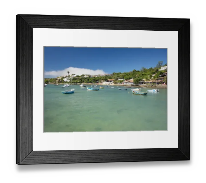 Framed Print : Brazil, state of Rio de Janeiro, Buzios. Waterfront and port area of Buzios Framed Print : Brazil, state of Rio de Janeiro, Buzios. Waterfront and port area of Buzios