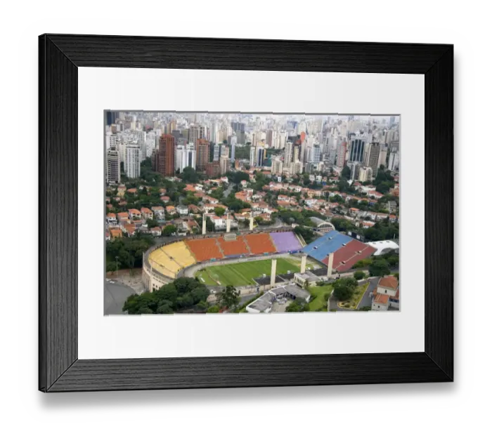 Framed Print : Aerial view of Estadio Pacaembu in Sao Paulo, Brazil Framed Print : Aerial view of Estadio Pacaembu in Sao Paulo, Brazil