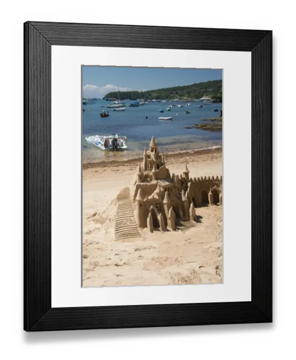Framed Print : Brazil, state of Rio de Janeiro, Buzios. Sand castle on beach Framed Print : Brazil, state of Rio de Janeiro, Buzios. Sand castle on beach