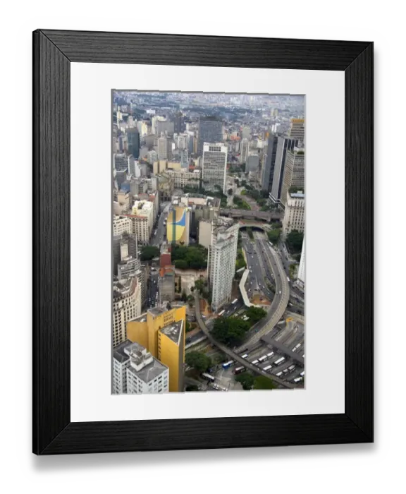 Framed Print : Aerial view of Sao Paulo, Brazil