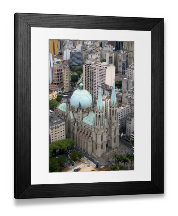 Framed Print : Aerial view of the Sao Paulo Municipal Cathedral, Brazil Framed Print : Aerial view of the Sao Paulo Municipal Cathedral, Brazil