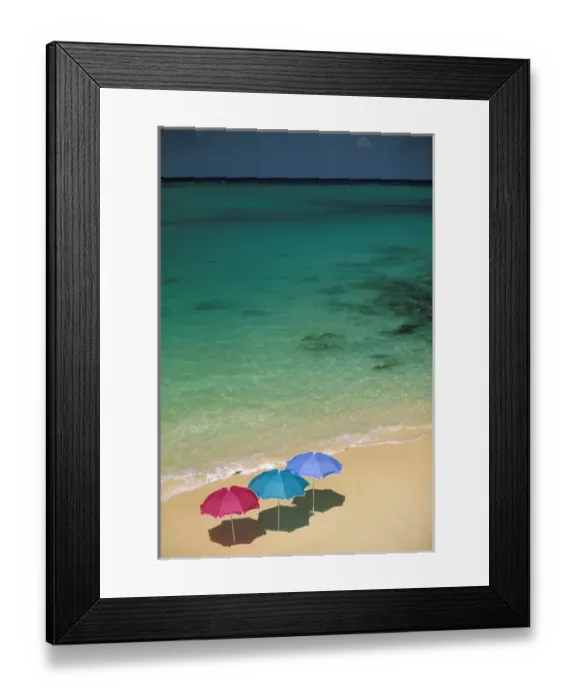 Framed Print : USA, Hawaii. Umbrellas on beach Framed Print : USA, Hawaii. Umbrellas on beach