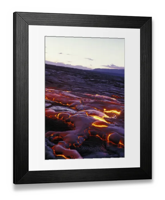 Framed Print : USA, Hawaii Lava Flow at Hawaii Volcano Nat l Park, Big Island, HI