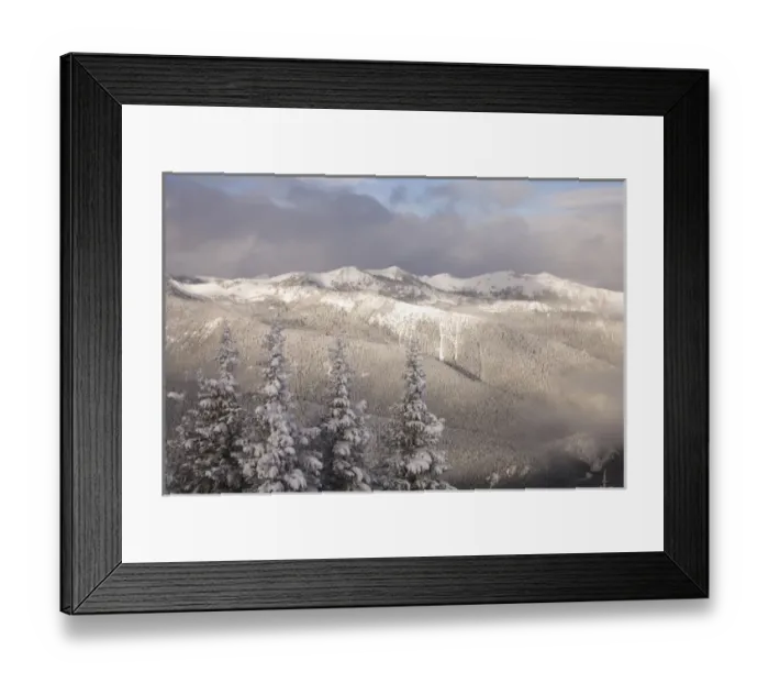 Framed Print : Crystal Mountain Ski Resort, near Mt. Rainier, WA, USA