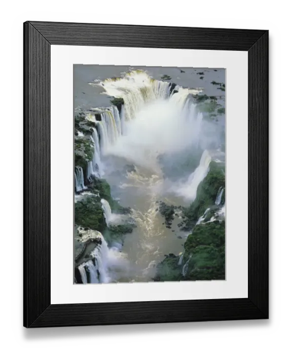 Framed Print : South America; Brazil, Argentina, Igwacu, Igwazu, Fiz, Falls. Igwacu Falls thunder