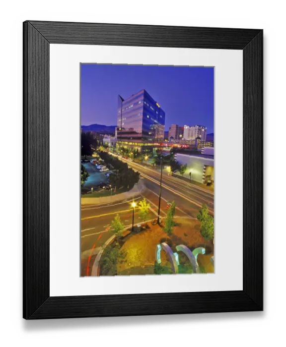 Framed Print : Night time look at downtown Boise Idaho Framed Print : Night time look at downtown Boise Idaho