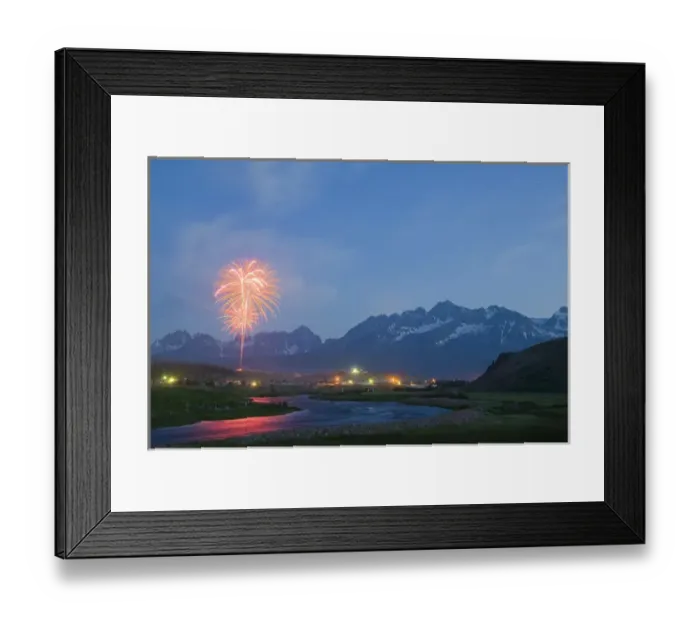Framed Print : 4th of July fireworks over Stanley Idaho Framed Print : 4th of July fireworks over Stanley Idaho