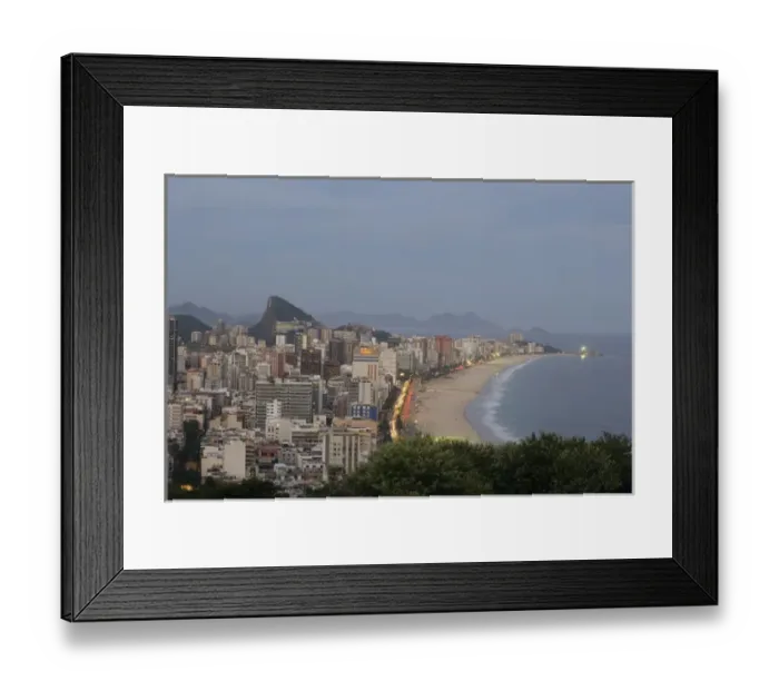 Framed Print : View of Ipanema Beach and Southern Zone of Rio de Janiero, Brazil from atop of Rua Apanena Framed Print : View of Ipanema Beach and Southern Zone of Rio de Janiero, Brazil from atop of Rua Apanena