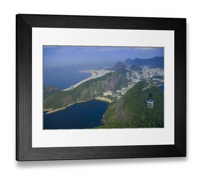 Framed Print : Views from atop Sugar Loaf Mountain, Pao de Acucar (325 meters), Rio de Janiero, Brazil Framed Print : Views from atop Sugar Loaf Mountain, Pao de Acucar (325 meters), Rio de Janiero, Brazil