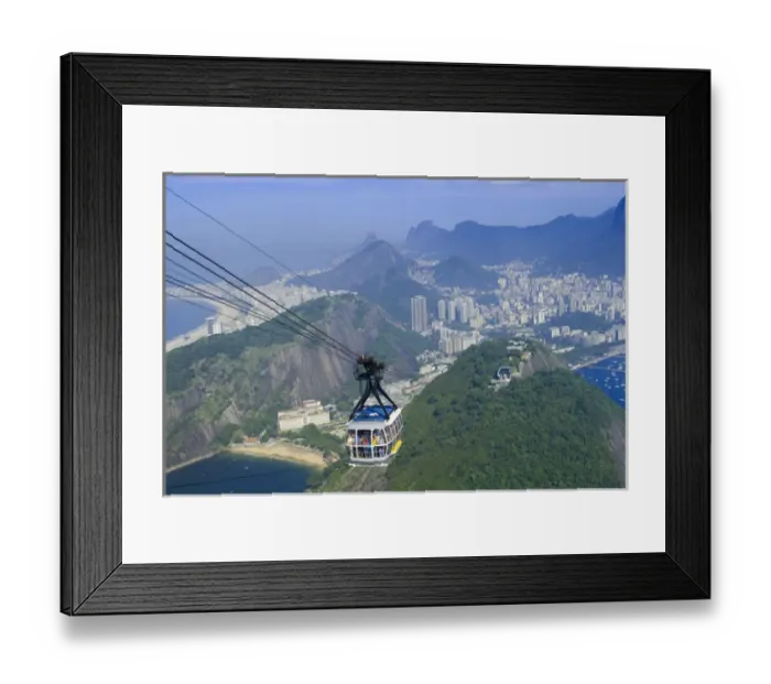 Framed Print : Views from atop Sugar Loaf Mountain, Pao de Acucar (325 meters), Rio de Janiero, Brazil Framed Print : Views from atop Sugar Loaf Mountain, Pao de Acucar (325 meters), Rio de Janiero, Brazil
