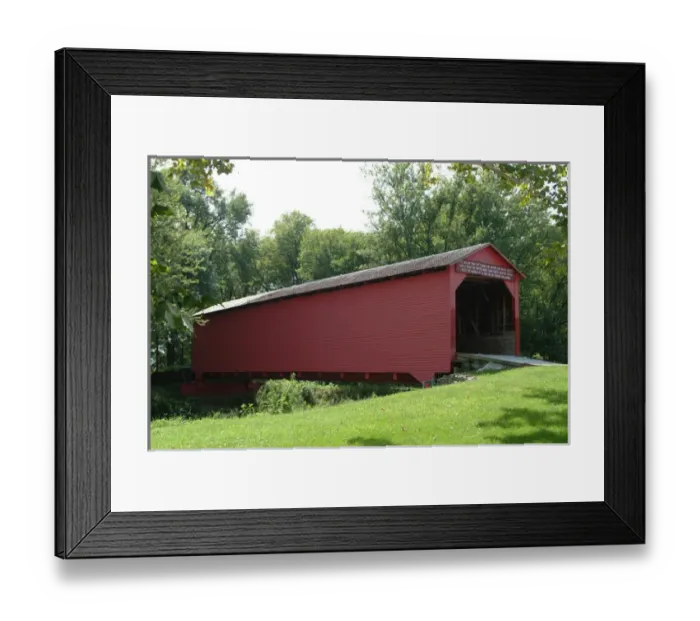Framed Print : Allaman covered bridge in Henderson County, IL, north of Nauvoo Framed Print : Allaman covered bridge in Henderson County, IL, north of Nauvoo