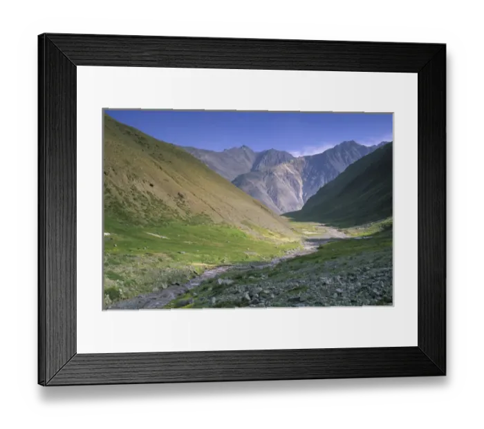 Framed Print : South America, Chile, Santiago, Maipo Valley. Andean Mountain Range