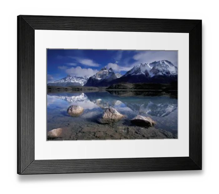 Framed Print : SA, Chile, Torres Del Paine NP Cuernos Del Paine and Lago Nordenskjold