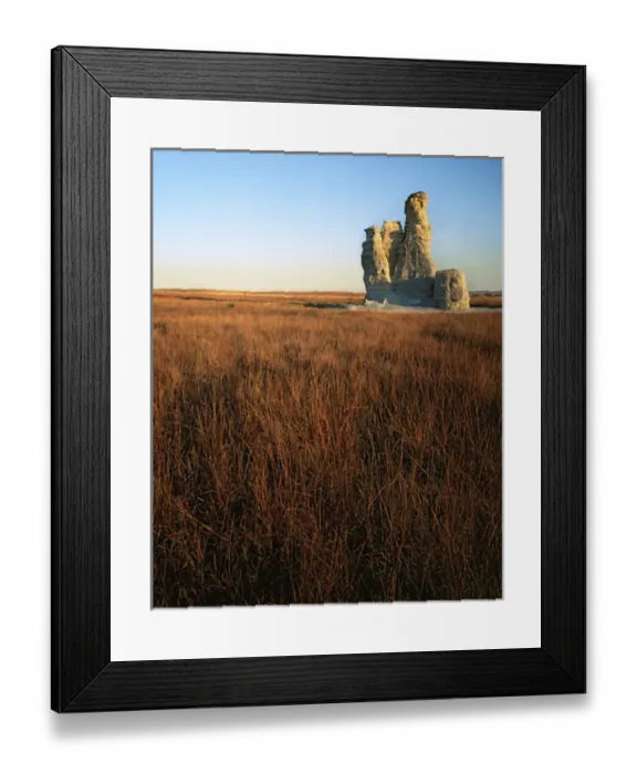 Framed Print : USA, Kansas, Gove County, Castle Rock