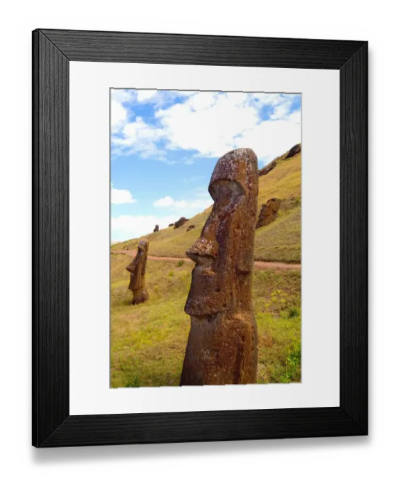 Framed Print : Rano Raraku Statues Easter Island during Tapati Festival Rapa Nui Framed Print : Rano Raraku Statues Easter Island during Tapati Festival Rapa Nui