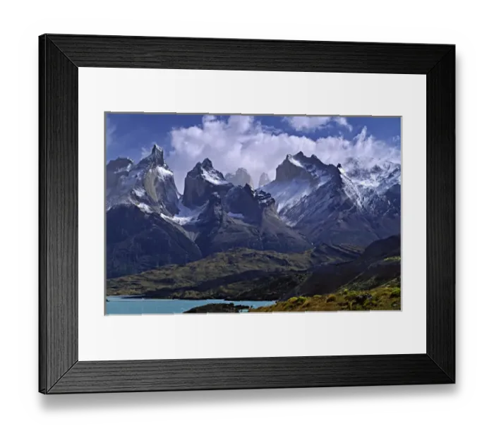 Framed Print : Chile, Patagonia; Torres del Paine National Park; Torres del Paine; Cuernos del Paine Framed Print : Chile, Patagonia; Torres del Paine National Park; Torres del Paine; Cuernos del Paine