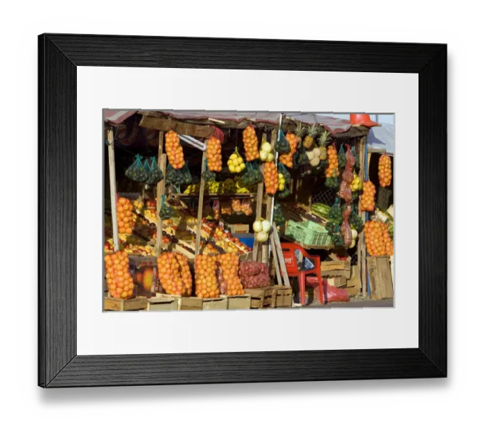 Framed Print : Roadside fruit stand near Valparaiso, Chile Framed Print : Roadside fruit stand near Valparaiso, Chile