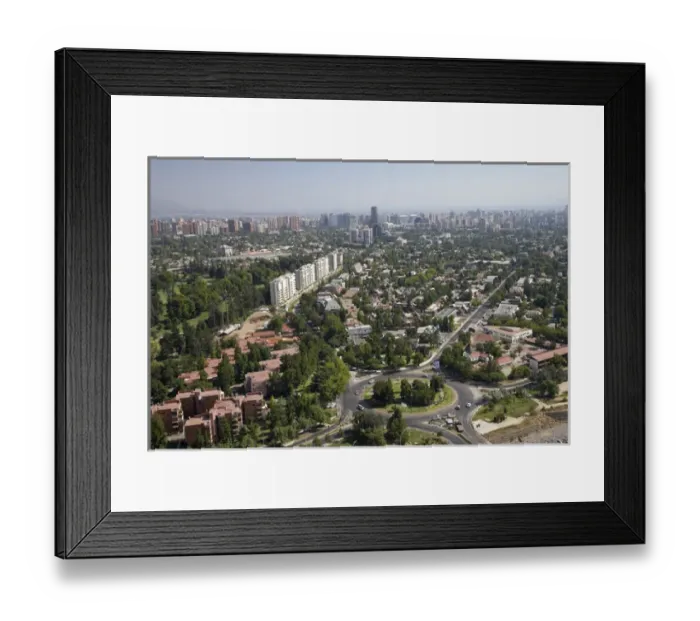 Framed Print : South America, Chile, Santiago, Rotonda Carol Urzua, Vitacura - aerial Framed Print : South America, Chile, Santiago, Rotonda Carol Urzua, Vitacura - aerial