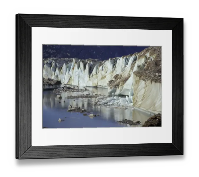 Framed Print : SA, Chile, Laguna San Rafael National Park. Rio Groso flowing out off Ventisquero