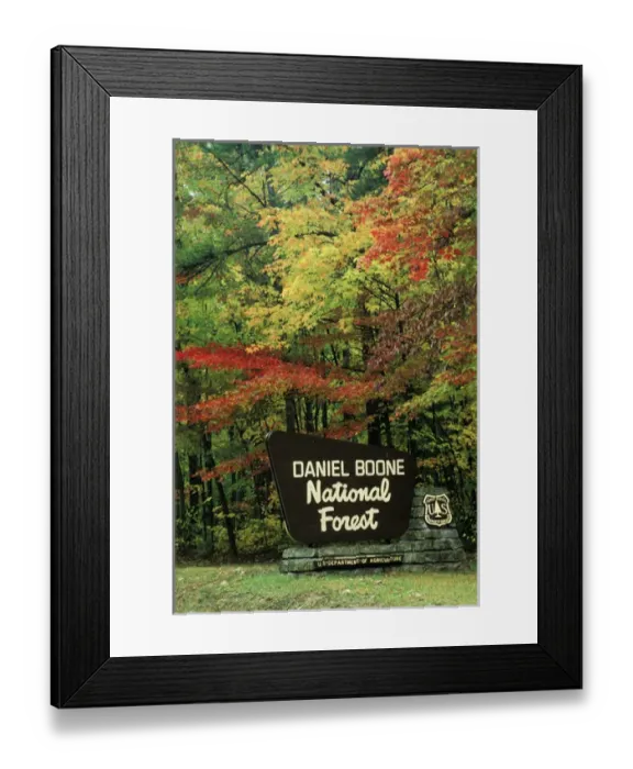 Framed Print : Forest service sign for Daniel Boone National Forest, Red River Gorge, Kentucky Framed Print : Forest service sign for Daniel Boone National Forest, Red River Gorge, Kentucky