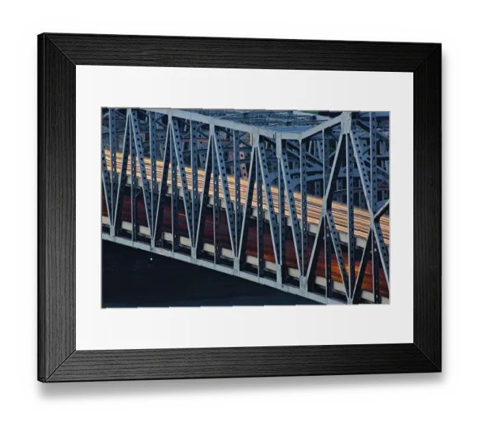 Framed Print : Traffic trails across bridge at dusk, Cincinnati, Ohio, from Devou Park, Covington Framed Print : Traffic trails across bridge at dusk, Cincinnati, Ohio, from Devou Park, Covington