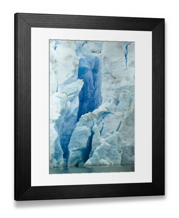 Framed Print : Landscape images of Glacier Pieces and Icebergs in Torres del Paine, Chile, SA