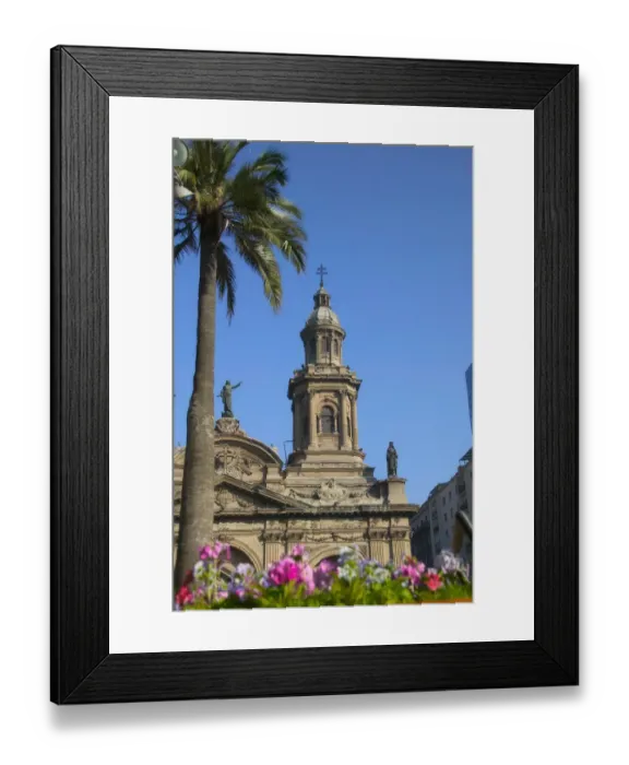 Framed Print : Cathedral Metropolitana at Plaza de Armas, Santiago, Chile