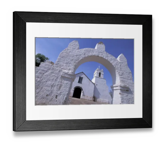 Framed Print : South America, Chile, San Pedro de Atacama La Iglesia de San Pedro de Atacama