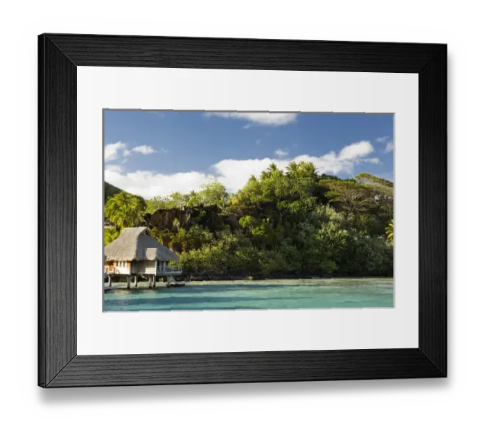 Framed Print : Royale honeymoon over-the-water suite at Bora Bora Nui Resort. PR Framed Print : Royale honeymoon over-the-water suite at Bora Bora Nui Resort. PR