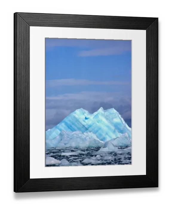 Framed Print : South America, Chile, San Rafael Lagoon NP. Icebergs form and float away into