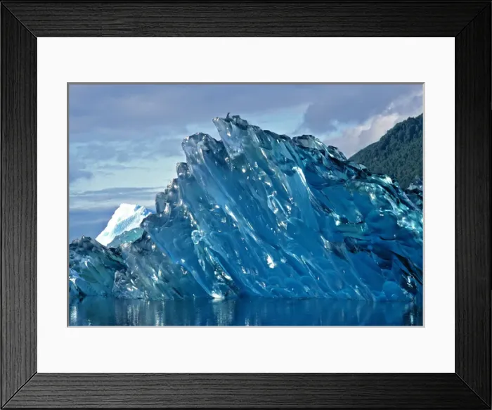 Framed Print : South America, Chile, San Rafael Lagoon NP. Glistening edges of a newly calved iceberg Framed Print : South America, Chile, San Rafael Lagoon NP. Glistening edges of a newly calved iceberg