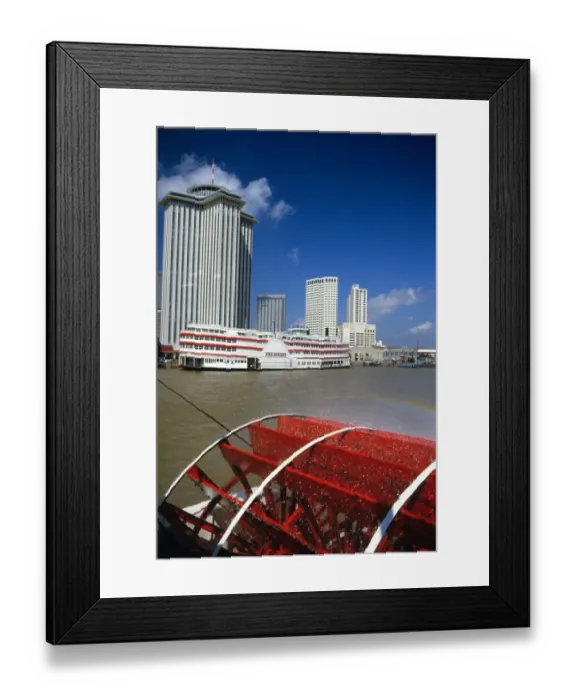 Framed Print : N. A. USA, Louisiana, New Orleans. Paddlewheel on the Mississippi River Framed Print : N. A. USA, Louisiana, New Orleans. Paddlewheel on the Mississippi River