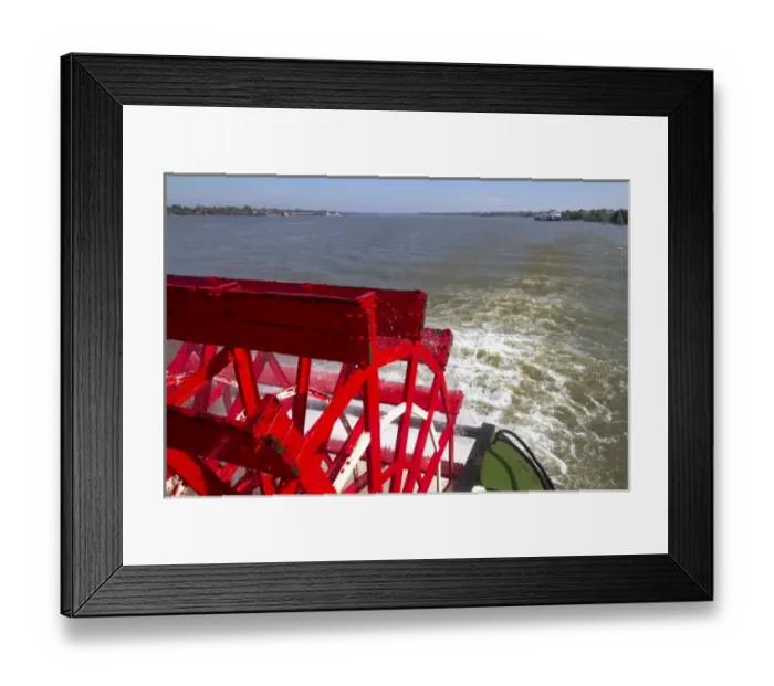Framed Print : Paddle wheel of the SS. Natchez steamboat on the Mississippi River at New Orleans