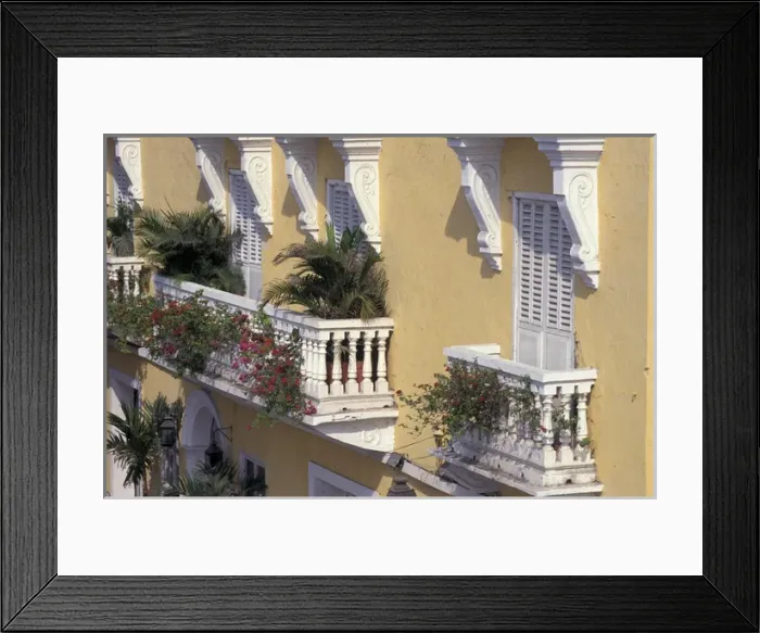 Framed Print : 05. Colombia, Cartagena. Colonial architecture Framed Print : 05. Colombia, Cartagena. Colonial architecture